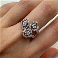 Ring Babila Milano Woman Trilogy in White Gold Diamante 0.61 Ct 268373BB - 268373BB